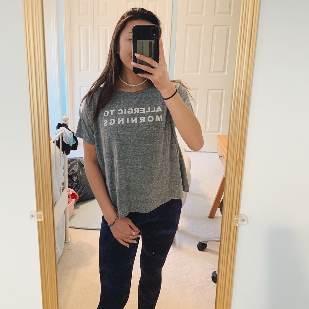 “Allergic to Mornings” tee